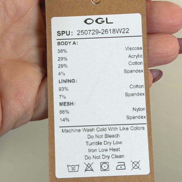 OGL Essential Stretch Cotton Square Neck Brami Top XL Dark Alabaster Neutral NWT - Picture 9 of 10